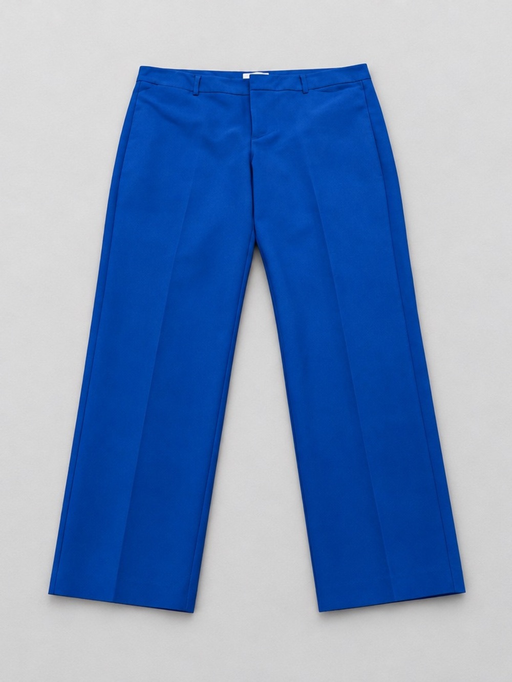 Elle Womens Wide-Leg Cropped Tailored Pants in Cobalt Blue Sz 16
